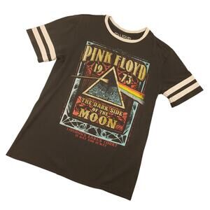 Pink Floyd Dark Side Of The Moon Liquid Blue Mens Large Band T-Shirt Black EUC